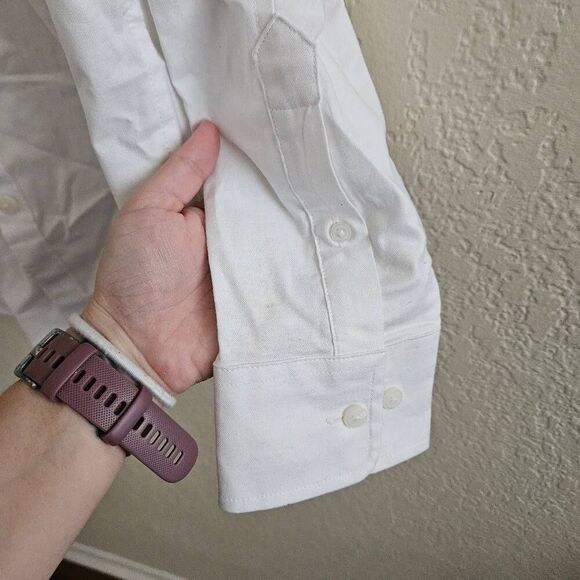 NWOT True Classic Long Sleeve Oxford Button Down Shirt - Picture 6 of 9